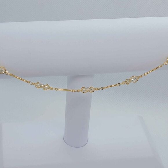 Brand New Brazilian 18k Gold Filled Multi White Pearl  Anklet - Picture 7 of 7